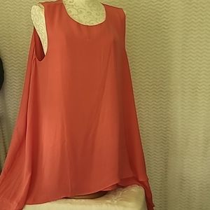 Jessica London Coral colored sleeves top.